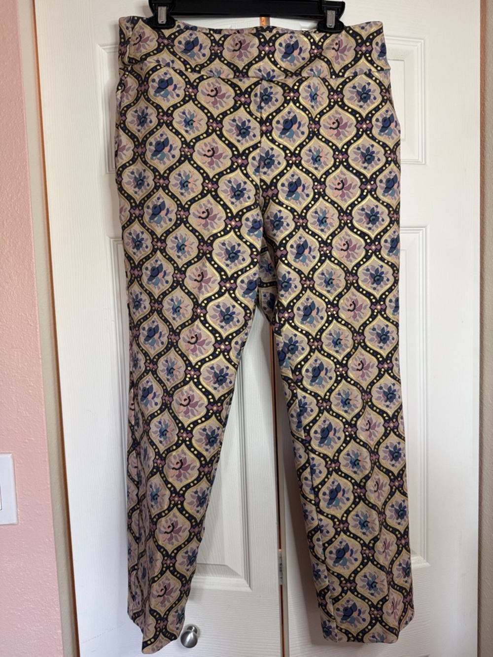 Soft Surroundings Boho Medallion Print Pants Women’s Pull-On Stretch Waist